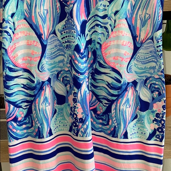 Lilly Pulitzer Beacon Jersey Knit Fish Striped Shift T-shirt Dress, XS - Picture 4 of 8